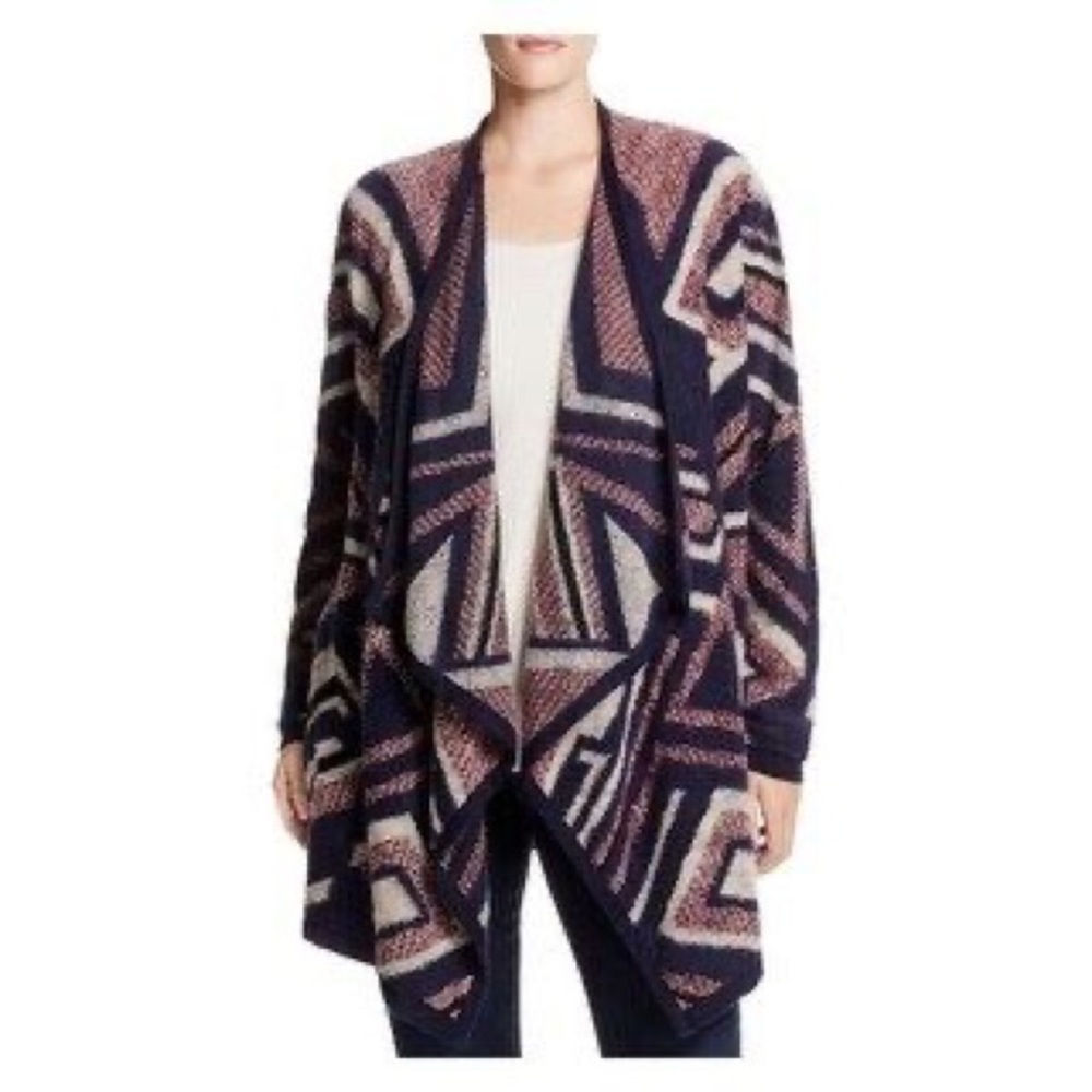 ⭐️Lucky Brand purple Aztec waterfall cardigan XS